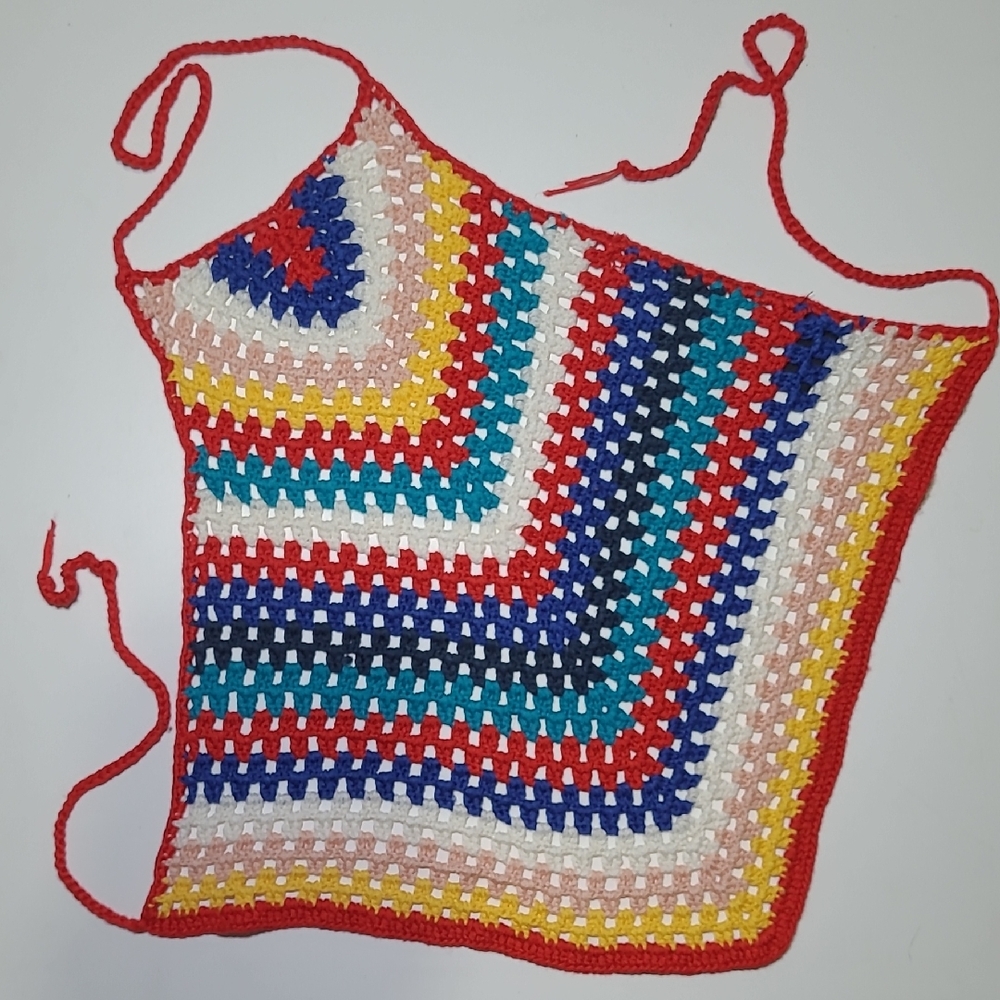 Cider Colorful Crochet Halter Top